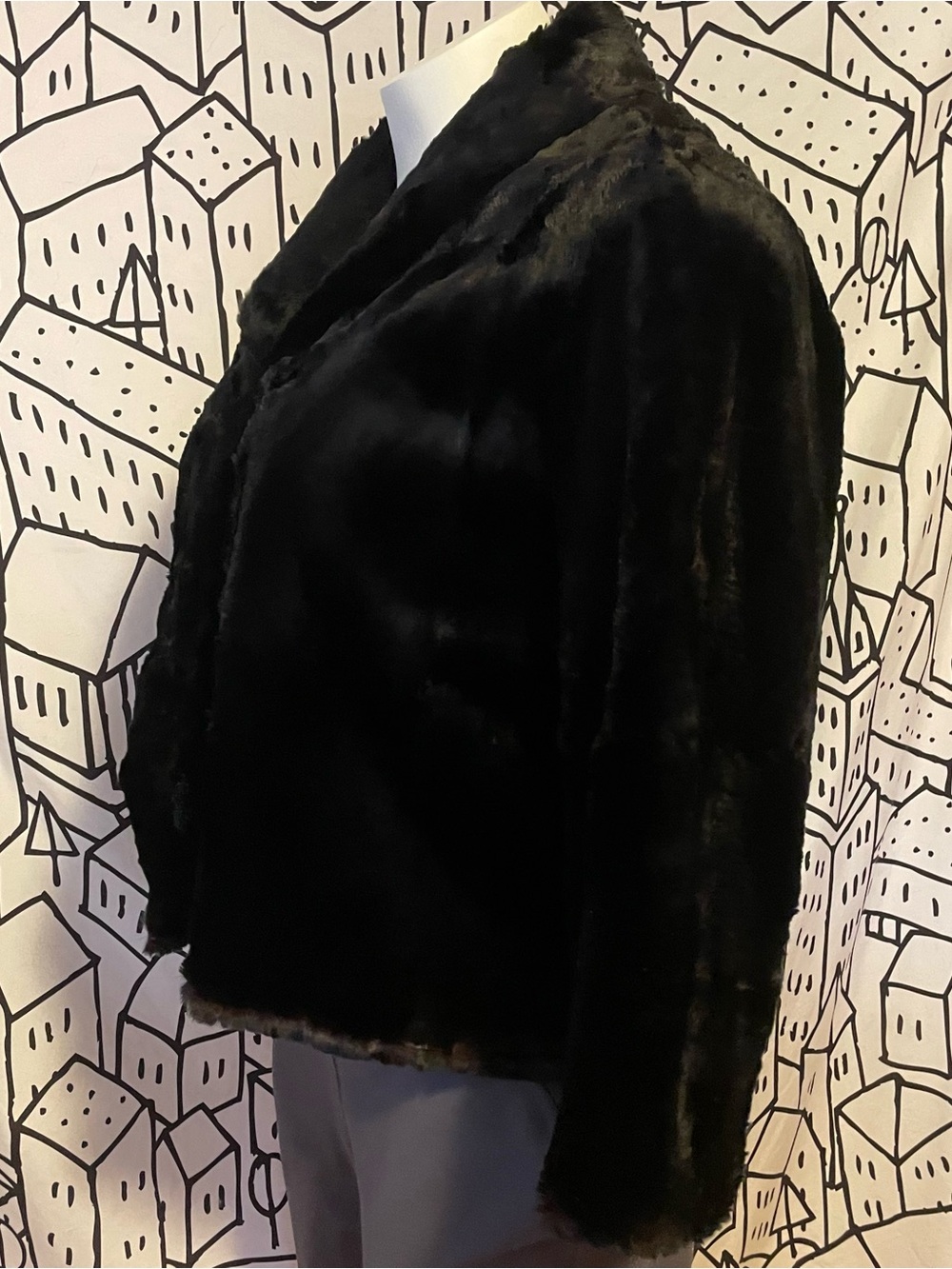 Classic 1940 Black mink Fur coat- vintage Women